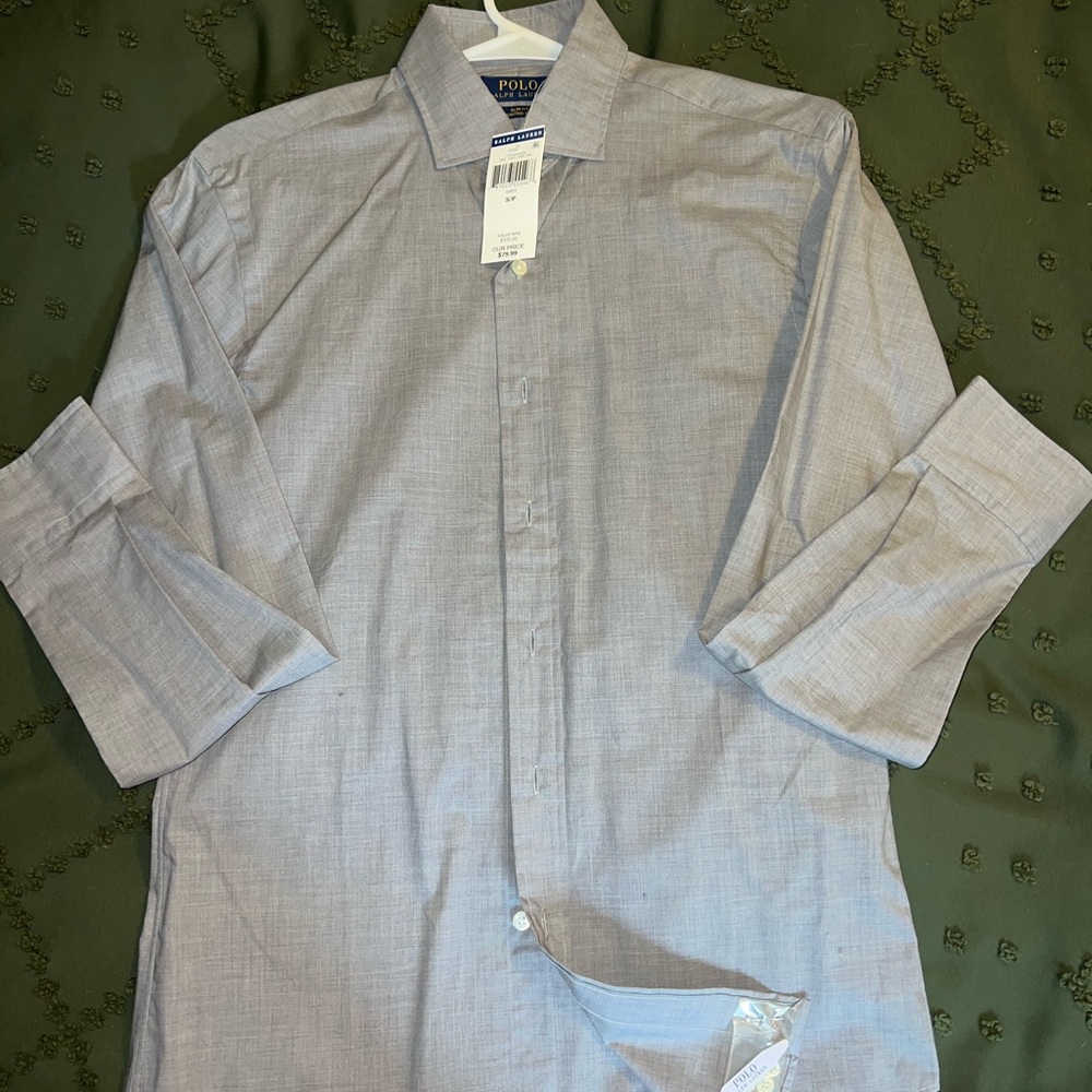 Polo by Ralph Lauren Men's Light Gray Dress Shirt